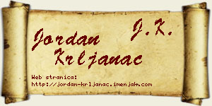 Jordan Krljanac vizit kartica